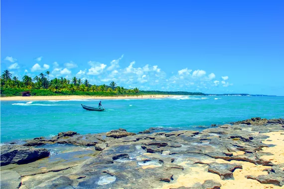 Caraiva é um distrito de Porto Seguro, no litoral do estado da Bahia